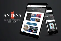 Logo de Antena 1 Rio de Janeiro, RJ (ZYD 463, 103,7 MHz FM)