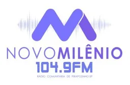Logo de Radio Novo Milênio FM (104,9) Pirapozinho SP