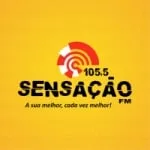 Logo de Sensação FM 105.5 Mhz (Rio Pomba - MG) (ZYN228)