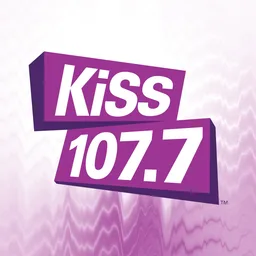 Logo de CFRV-FM "KISS 107.7" Lethbridge, AB