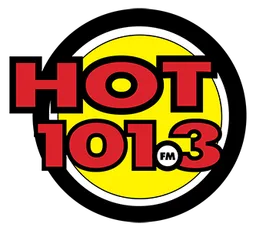Logo de CJEG-FM "Hot 101.3" - Bonnyville, AB