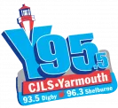 Logo de CJLS-FM "Y95" 95.5 Yarmouth, 93.5 Digby, 96.3 Shelburne, NS