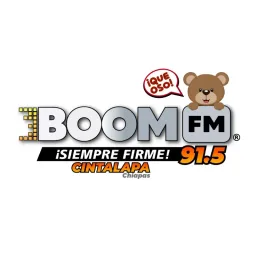 Logo de 91.5 Boom FM (Cintalapa) - 91.5 FM - XHCCAG-FM - Cadena Boom FM - Cintalapa, Chiapas