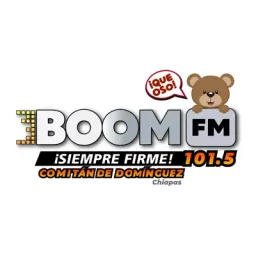 Logo de BOOM FM 101.5 (Comitán) - 101.5 FM - XHPCOM-FM - Boom FM - Comitán, Chiapas