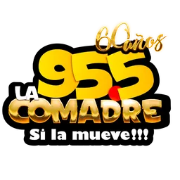 Logo de LA COMADRE 95.5 (Ciudad del Carmen) - 95.5 FM - XHPCAR-FM - Grupo SIPSE Radio - Ciudad del Carmen, Campeche