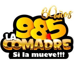Logo de LA COMADRE 98.5 (Mérida) - 98.5 FM - XHMT-FM - Grupo SIPSE Radio - Mérida, Yucatán