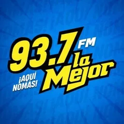 Logo de LA MEJOR FM 93.7 (Aguascalientes) - 93.7 FM - XHAGT-FM - Radio Universal - Aguascalienteas, Aguascalientes