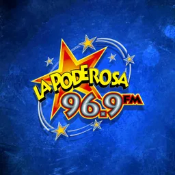 Logo de LA PODEROSA 96.9 (Mexicali) - 96.9 FM - XHMUG-FM - Radiorama Mexicali - Mexicali, Baja California