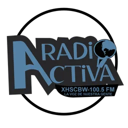 Logo de Radio Activa (Yuriria) - 100.5 FM - XHSCBW-FM - Yuririapundaro 104.7, A.C. - Yuriria, Guanajuato