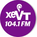 Logo de XEVT 104.1 (Villahermosa) - 104.1 FM - XHVT-FM - Telereportaje/XEVT - Villahermosa, Tabasco