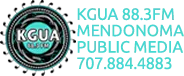 Logo de KGUA 88.3 - Community Radio Gualala, CA