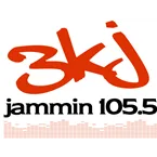 Logo de KKKJ "Jammin" 105.5 FM Merrill, OR