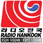 Logo de 라디오한국 Radio Hankook KSUH 1450 AM KWYZ 1230 AM
