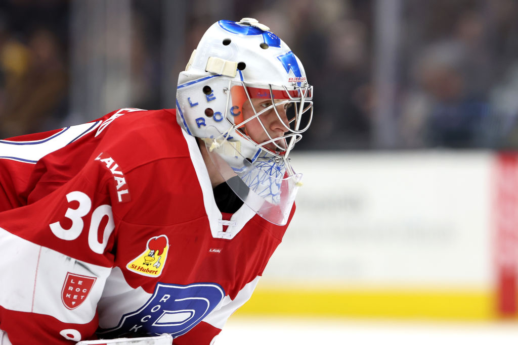 Cayden Primeau in net tonight in Laval