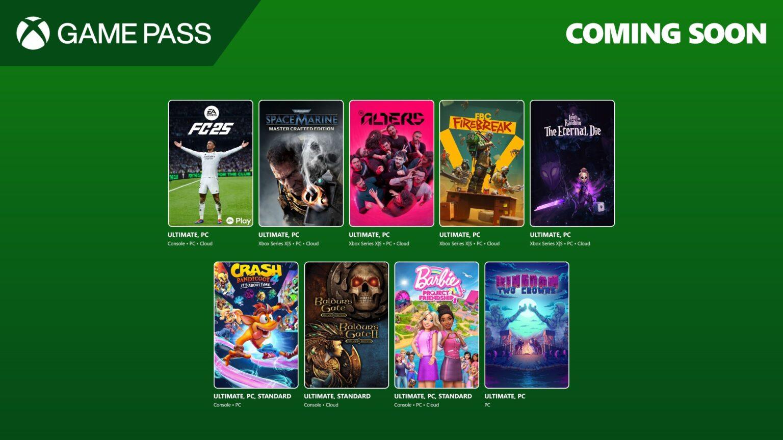 Xbox Game Pass Adds EA Sports FC 25, FBC: Firebreak, Baldur’s Gate 1 and 2, and More